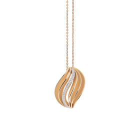         Roségold, Halsschmuck, Cammilli Velaa Waves Anhänger mit Halskette GPE3373J