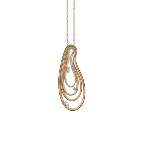         Roségold, Halsschmuck, Cammilli Dune Anhänger mit Halskette GPE2663J