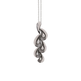         Weißgold, Halsschmuck, Cammilli Moon Drops Anhänger mit Halskette GPE3488ET40