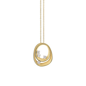         Gelbgold, Halsschmuck, Cammilli Dune Loops Anhänger mit Halskette GPE3455U