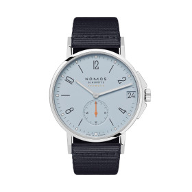         Damen- und Herrenuhr, NOMOS Glashütte Ahoi neomatik 38 Datum sky 516