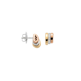         Gelbgold &amp; Roségold &amp; Weißgold, Ohrringe, FOPE Prima Ohrstecker 74408OX_BB_4_RBG_000