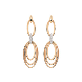         Roségold, Ohrringe, Cammilli Dune Chic Pavé Ohrringe GOR3676PAVJ