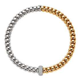         Gelbgold &amp; Weißgold, Halsschmuck, FOPE Luna Halskette 52107C2_PB_2_XBX_040