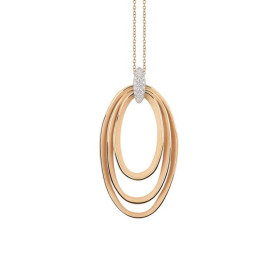         Roségold, Halsschmuck, Cammilli Dune Chic Pavé Anhänger mit Halskette GPE3673PAVJ