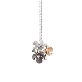         Weißgold, Halsschmuck, Cammilli Bouquet Anhänger mit Halskette GPE2835T