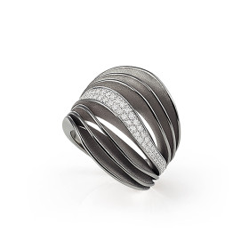         Gold farbig veredelt, Ringe, Cammilli Velaa Pavé Ring GAN3269E