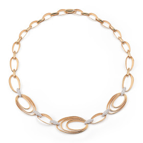         Roségold, Halsschmuck, Cammilli Dune Chic Pavé Collier GCO3677PAVJ