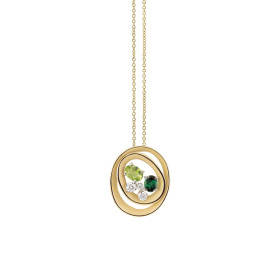         Gelbgold, Halsschmuck, Cammilli Dune Solar Color Anhänger mit Halskette GPE3495UT14