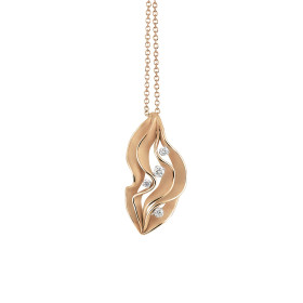         Roségold, Halsschmuck, Cammilli Dune Precious Anhänger mit Halskette GPE1937J