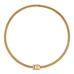         Gelbgold, Halsschmuck, FOPE Solo Flex'it Halskette 62606CX_PB_G_XBX_034