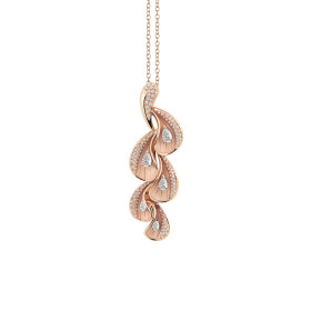         Roségold, Halsschmuck, Cammilli Moon Drops Anhänger mit Halskette GPE3488PT40