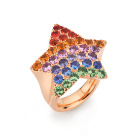         Roségold, Ringe, A. Odenwald Lucky Star Ring 33878 SF RG