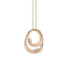         Roségold, Halsschmuck, Cammilli Dune Loops Anhänger mit Halskette GPE3516J