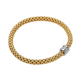         Gelbgold, Armschmuck, FOPE Solo Flex'it Armband 62106BX_BB_G_BBB_0XS