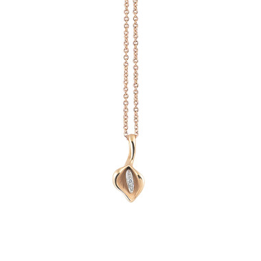         Roségold, Halsschmuck, Cammilli Calla Anhänger mit Halskette