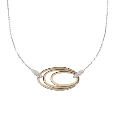         Roségold, Halsschmuck, Cammilli Dune Chic Pavé Halskette