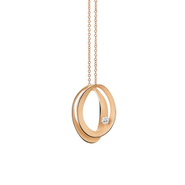         Roségold, Halsschmuck, Cammilli Dune Anhänger mit Halskette
