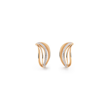         Roségold, Ohrringe, Cammilli Velaa Waves Ohrringe