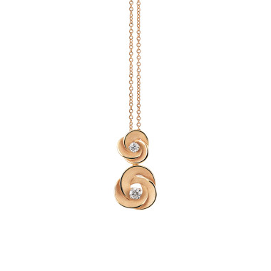         Roségold, Halsschmuck, Cammilli Desert Rose Anhänger mit Halskette