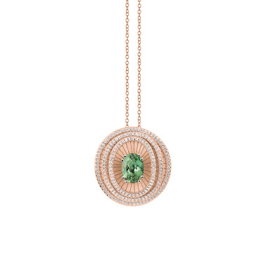         Roségold, Halsschmuck, Cammilli Cocoon Anhänger mit Halskette