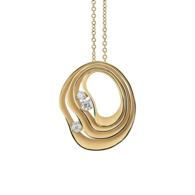         Gelbgold, Halsschmuck, Cammilli Dune Precious Anhänger mit Halskette