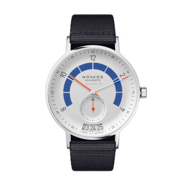         Damen- und Herrenuhr, Automatik, NOMOS Glashütte Autobahn neomatik 41 Datum sportgrau