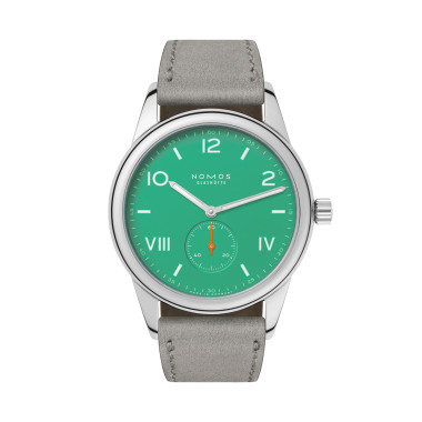         Damen- und Herrenuhr, Handaufzug, NOMOS Glashütte Club Campus 38 electric green