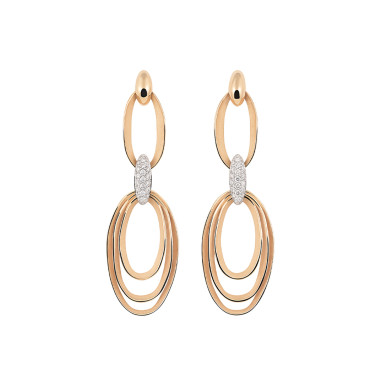         Roségold, Ohrringe, Cammilli Dune Chic Pavé Ohrringe