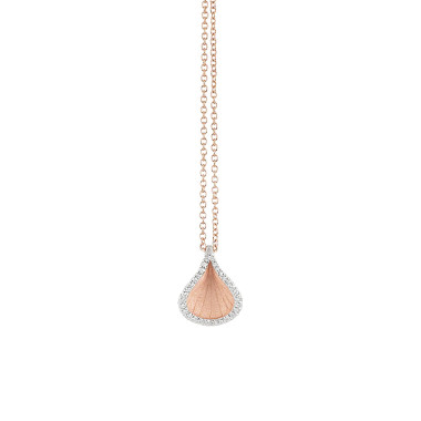         Roségold, Halsschmuck, Cammilli Goccia Anhänger mit Halskette