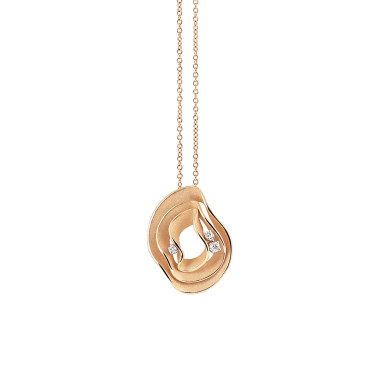         Roségold, Halsschmuck, Cammilli Dune Anhänger mit Halskette
