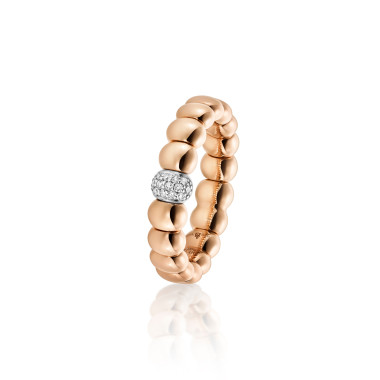         Rotgold, Ringe, Frank Trautz Damenring Amia-Stretch