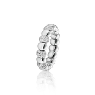         Weißgold, Ringe, Frank Trautz Damenring Amora-Stretch