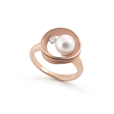         Roségold, Ringe, Cammilli Infinity White Ring