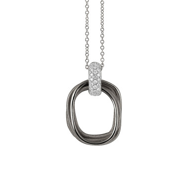         Weißgold, Halsschmuck, Cammilli Tie Chic Anhänger mit Halskette