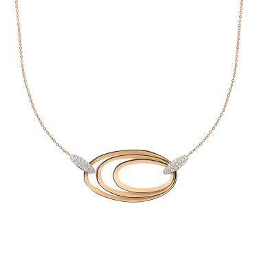         Roségold, Halsschmuck, Cammilli Dune Chic Pavé Collier