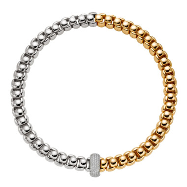         Gelbgold &amp; Weißgold, Halsschmuck, FOPE Luna Halskette