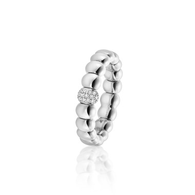         Weißgold, Ringe, Frank Trautz Damenring Amia-Stretch