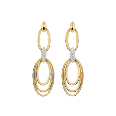         Gelbgold, Ohrringe, Cammilli Dune Chic Pavé Ohrringe
