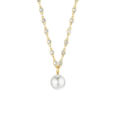         Gelbgold, Halsschmuck, Gellner Modern Classics Collier mit Einhänger