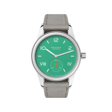         Damen- und Herrenuhr, Handaufzug, NOMOS Glashütte Club Campus electric green