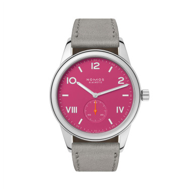         Damen- und Herrenuhr, Handaufzug, NOMOS Glashütte Club Campus 38 deep pink