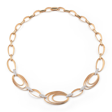         Roségold, Halsschmuck, Cammilli Dune Chic Pavé Collier