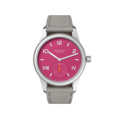         Damenuhr, Handaufzug, NOMOS Glashütte Club Campus deep pink
