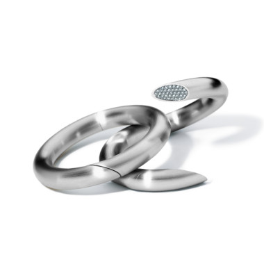         Platin, Armschmuck, Henrich & Denzel Janus Armreif 