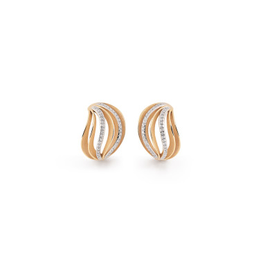         Roségold, Ohrringe, Cammilli Velaa Waves Ohrringe