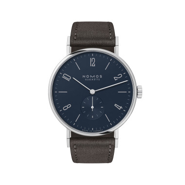         Damen- und Herrenuhr, Handaufzug, NOMOS Glashütte Tangente 38 nachtblau