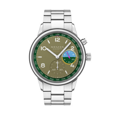         Damen- und Herrenuhr, Automatik, NOMOS Glashütte Club Sport Neomatik Weltzeit Jungle