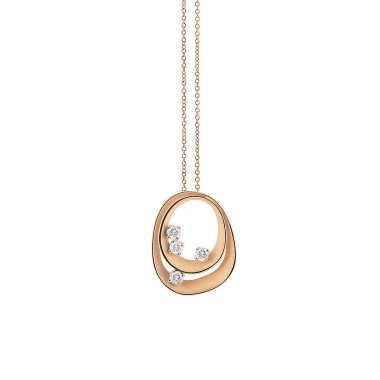         Roségold, Halsschmuck, Cammilli Dune Loops Anhänger mit Halskette
