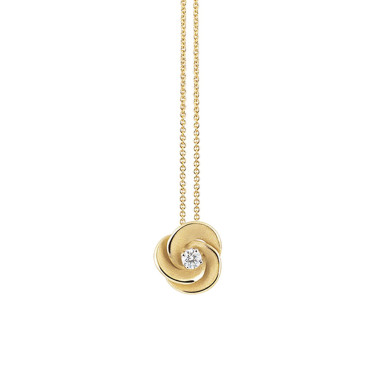         Gelbgold, Halsschmuck, Cammilli Desert Rose Anhänger mit Halskette